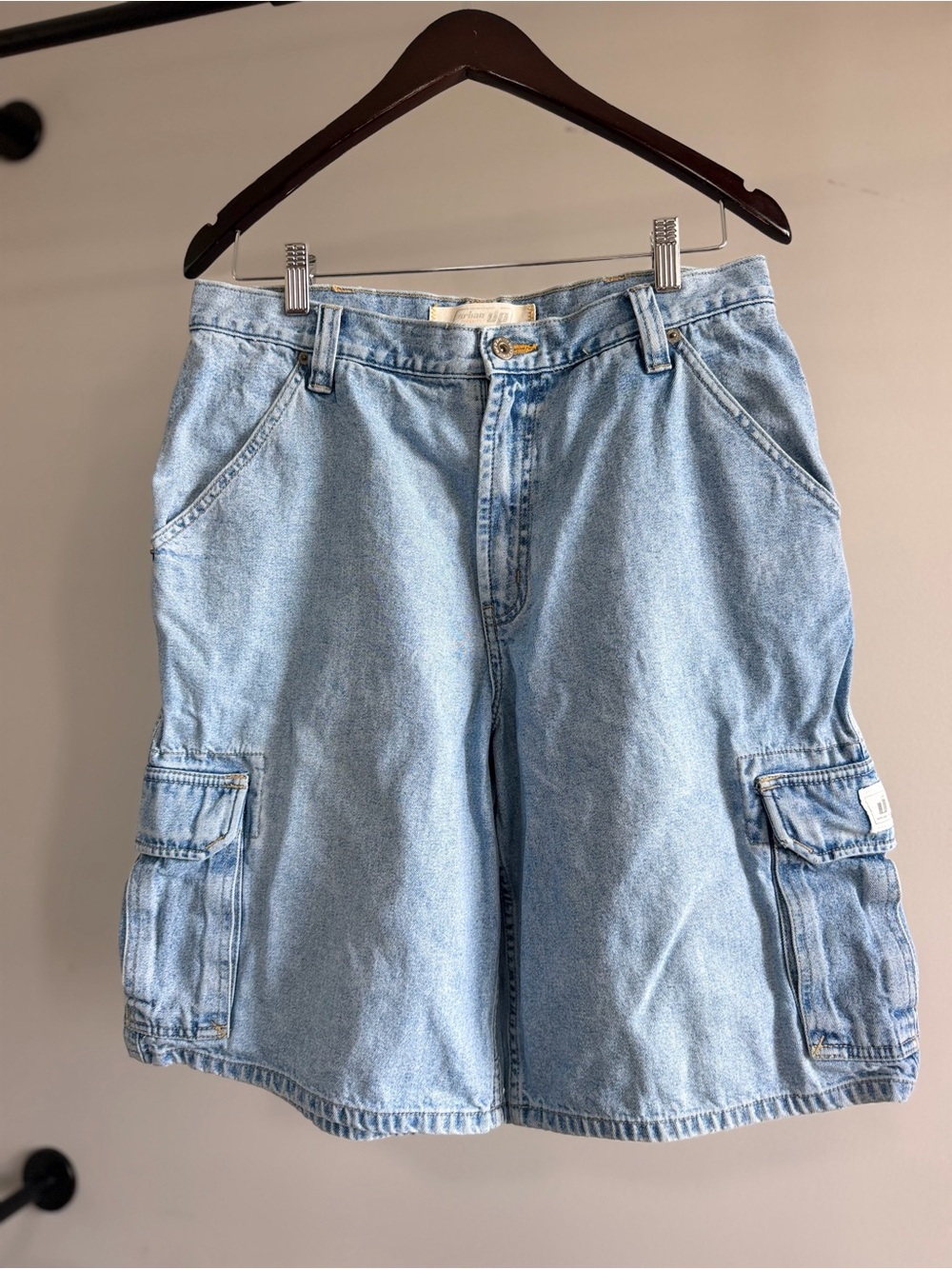Y2K Urban Pipeline Jean Utility Cargo Shorts